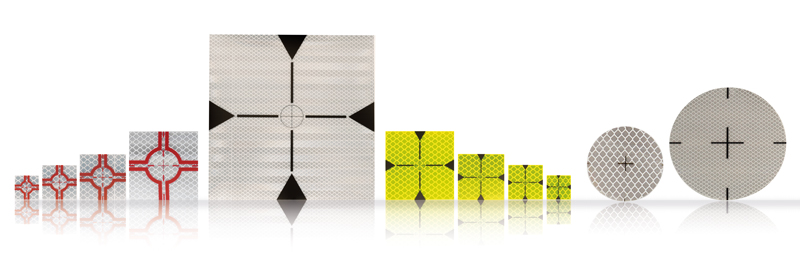 Reflexzielmarken RSZ2-RSZ6, RSZ22, RSZ2YE-RSZ6YE auf Trägerfolie